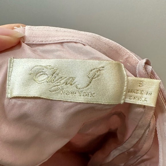 ELIZA J Light Pink Metallic Mini Dress with Bow Accent Size 6 - Picture 8 of 11